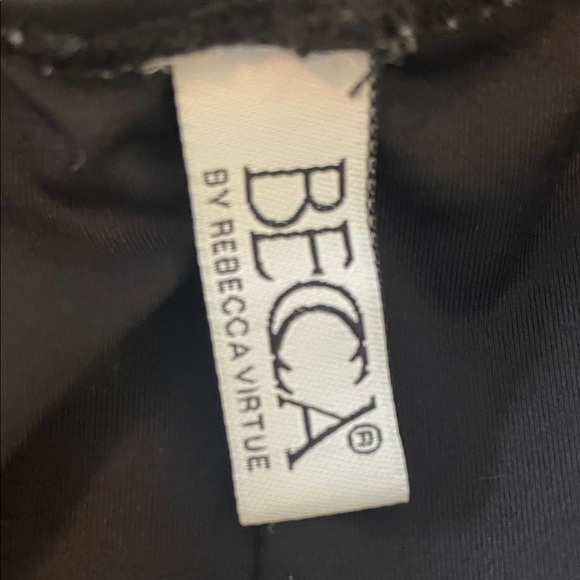 BECCA Black Scallop Lace One Piece Swimsuit - Picture 3 of 11